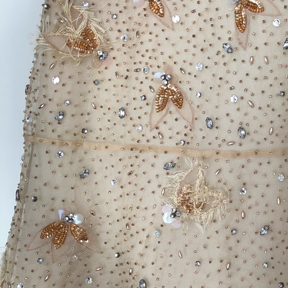 Elie Tahiri/NWT MARITZA dress. Sleeveless Midi in Neutral Tones Size US 6 - Picture 13 of 16